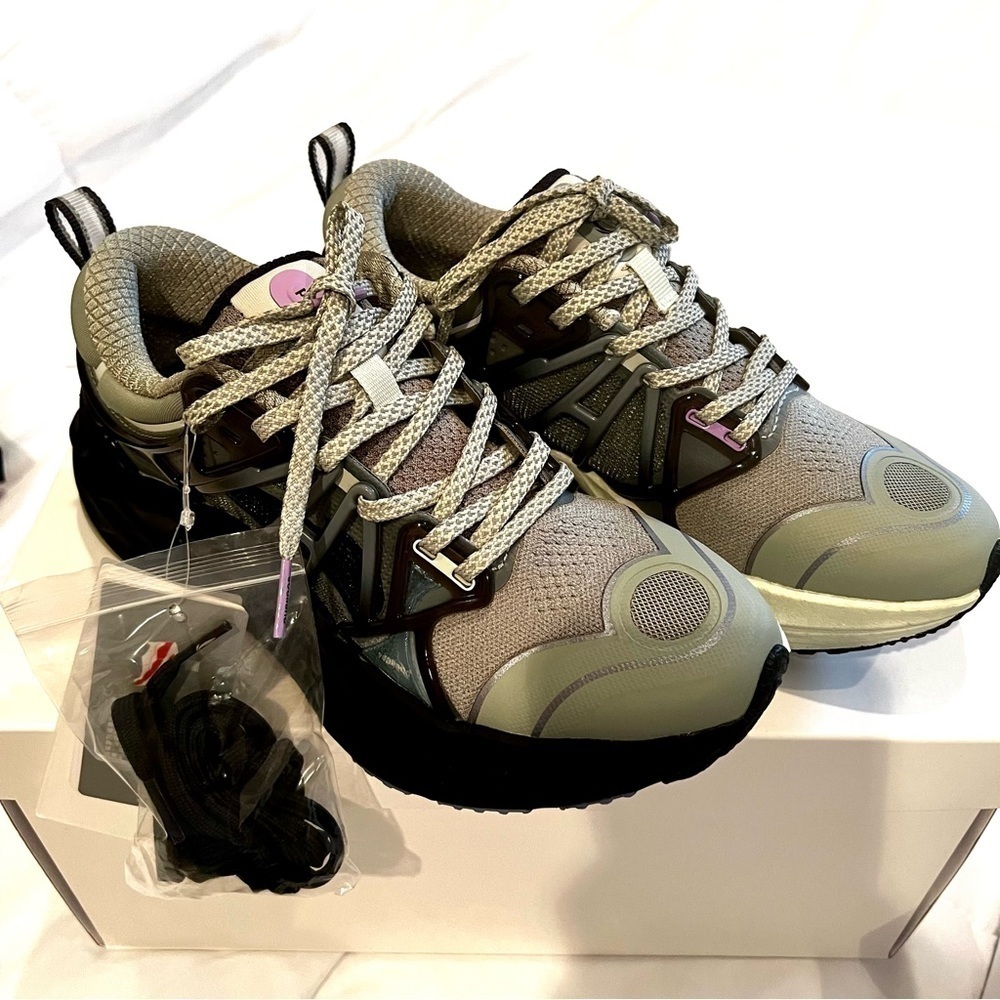 Nwt Soulland X Li-Ning Green Furious Rider Low-Top Sneakers Women 6 Platform — image 3 of 8